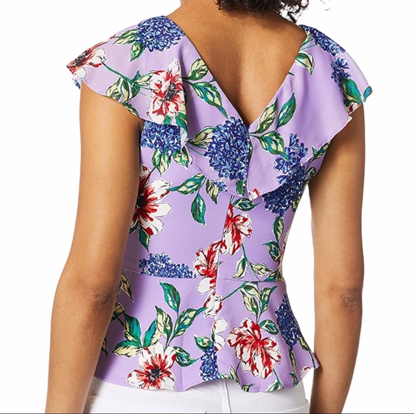 NWT Parker Lais Fleur Ruffle Peplum Blouse, XS - Picture 7 of 14